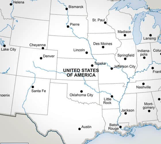 Example of a U.S. State map