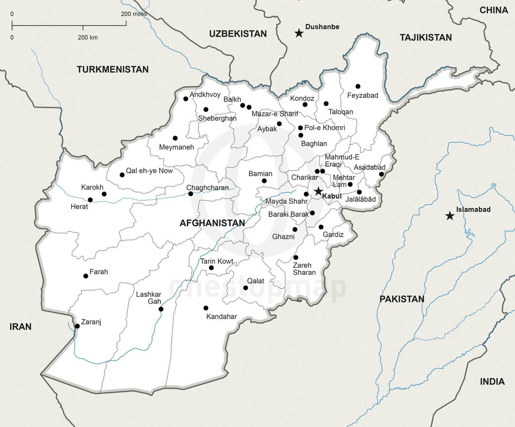 Printable Map Of Afghanistan - Printable Word Searches