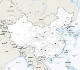 Vector map of China political