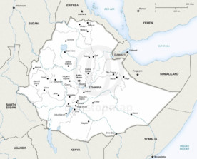 Map of Ethiopia political