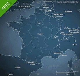 Map of France political