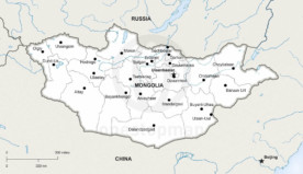 Map of Mongolia political