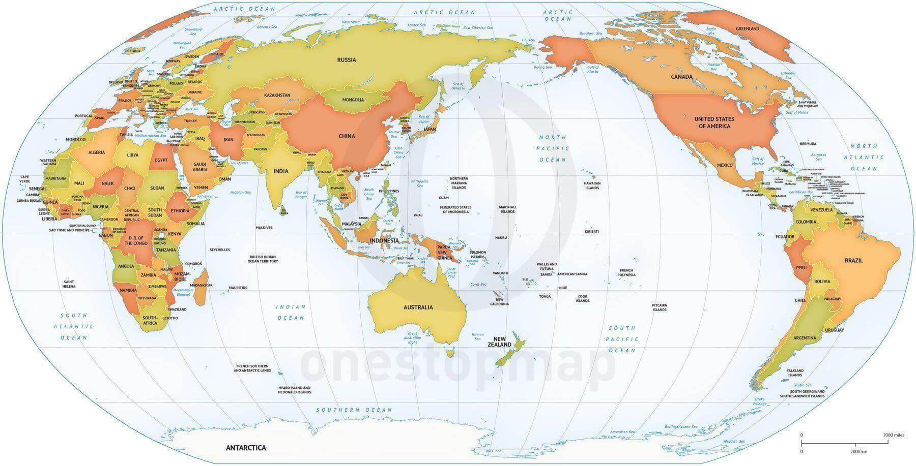 Map Of The World From Australia Vector Map World Robinson Asia Australia