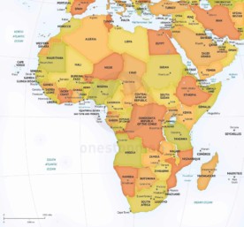 Vector map of Africa continent political