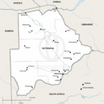 Map of Botswana political