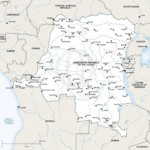 Map of Democratic Republic of the Congo political