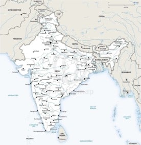 Map of India political