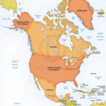 Map of North America continent political