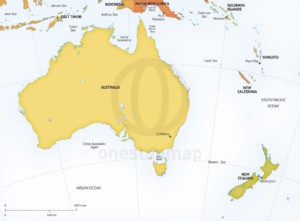 Free Vector Map of Australia Outline | One Stop Map