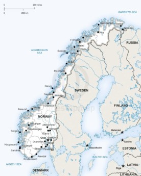 Map of Norway political