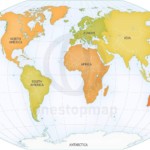 Map of World continents political