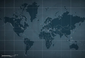 Map of World political Mercator Europe-Africa centered