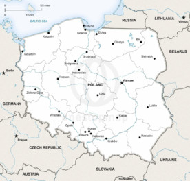 Map of Poland political