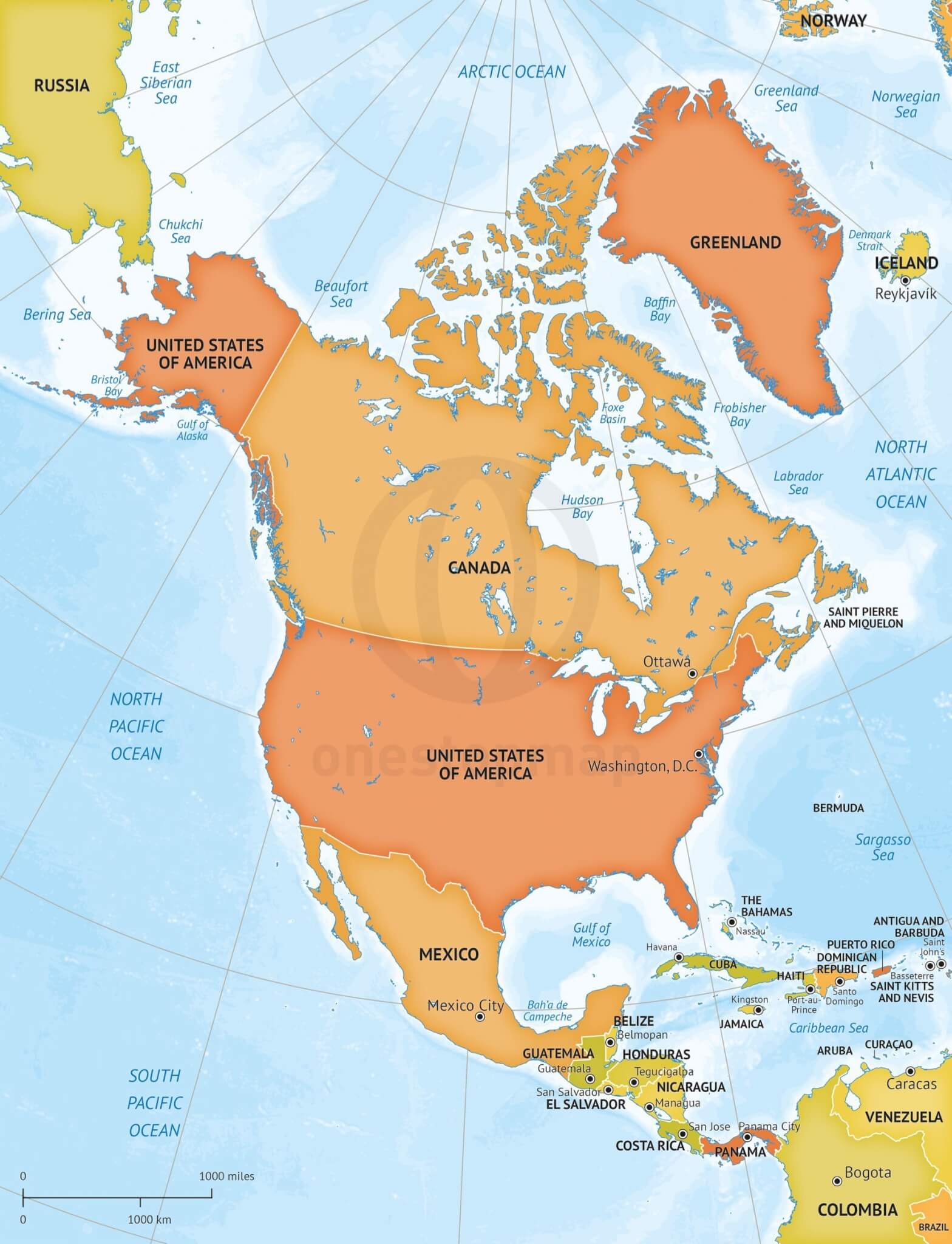 North America Political Map