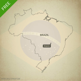 Map of Brazil outline