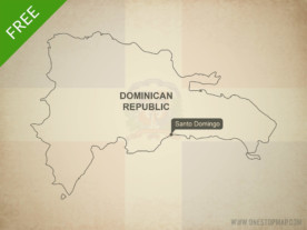 Map of Dominican Republic outline