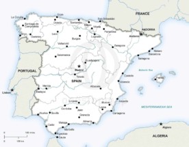 Map of Spain political