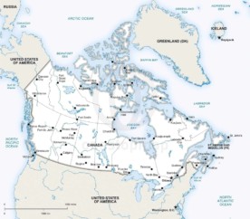 Map of Canada political