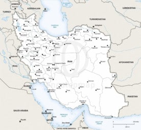 Map of Iran political