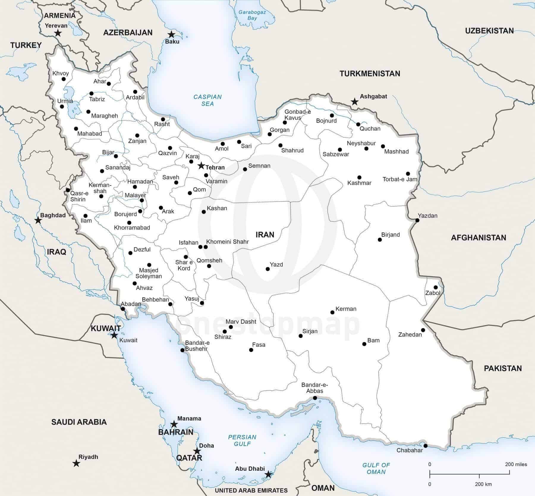 Iran Political Map Political Map Of Iran Political Iran Map Iran