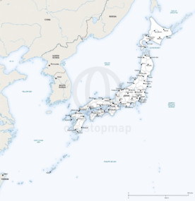 Map of Japan political