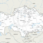 Map of Kazakhstan political