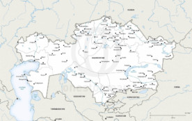 Map of Kazakhstan political