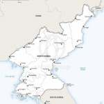 Map of North Korea political