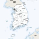 Map of South Korea political