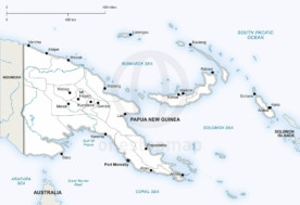 Map of Papua New Guinea political