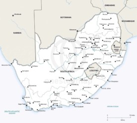 Map of South Africa political