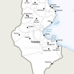 Map of Tunisia political