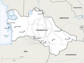Map of Turkmenistan political