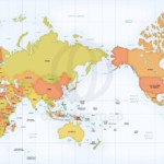 Map of World political Mercator Asia-Australia centered