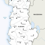 Map of Albania political