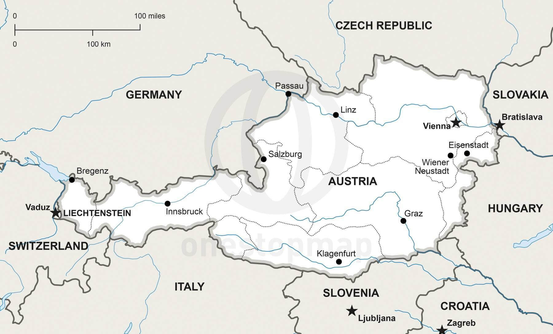 Mapa Da Austria