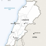 Map of Lebanon political