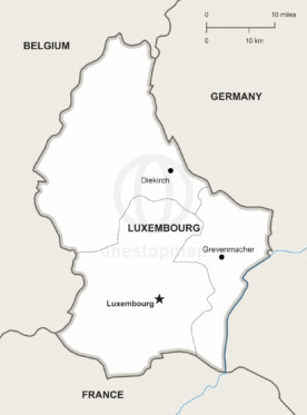 Map of Luxembourg political