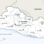 Map of El Salvador political