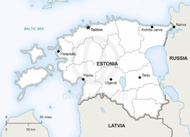 Map of Estonia political