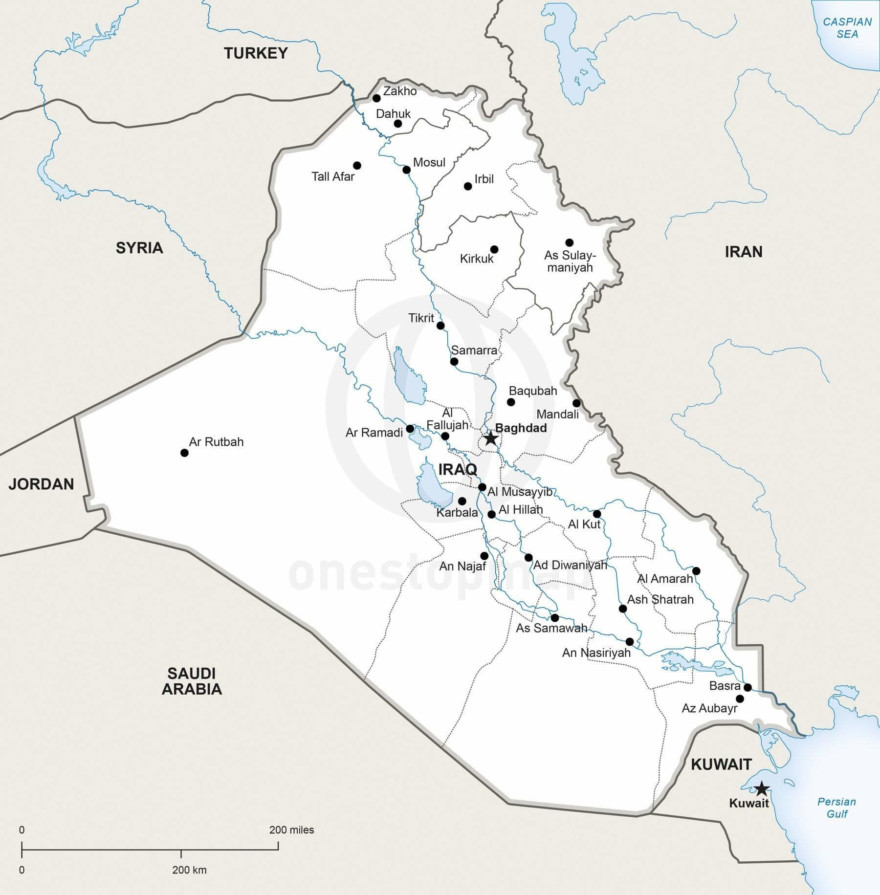 map of iraq vector map of iraq political one stop map map of iraq vector map of iraq political one stop map