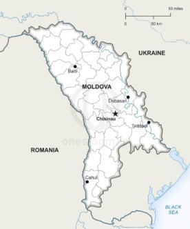 Map of Republic of Moldova political