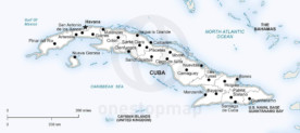 Map of Cuba political
