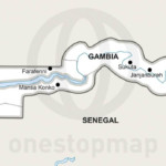 Map of Gambia political