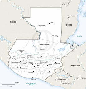 Map of Guatemala political