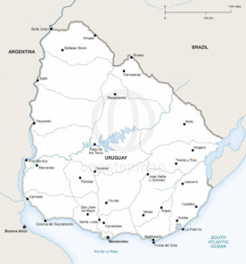 Map of Uruguay political