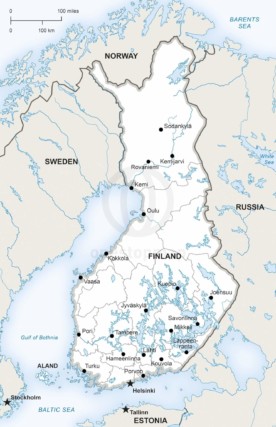 Map of Finland political