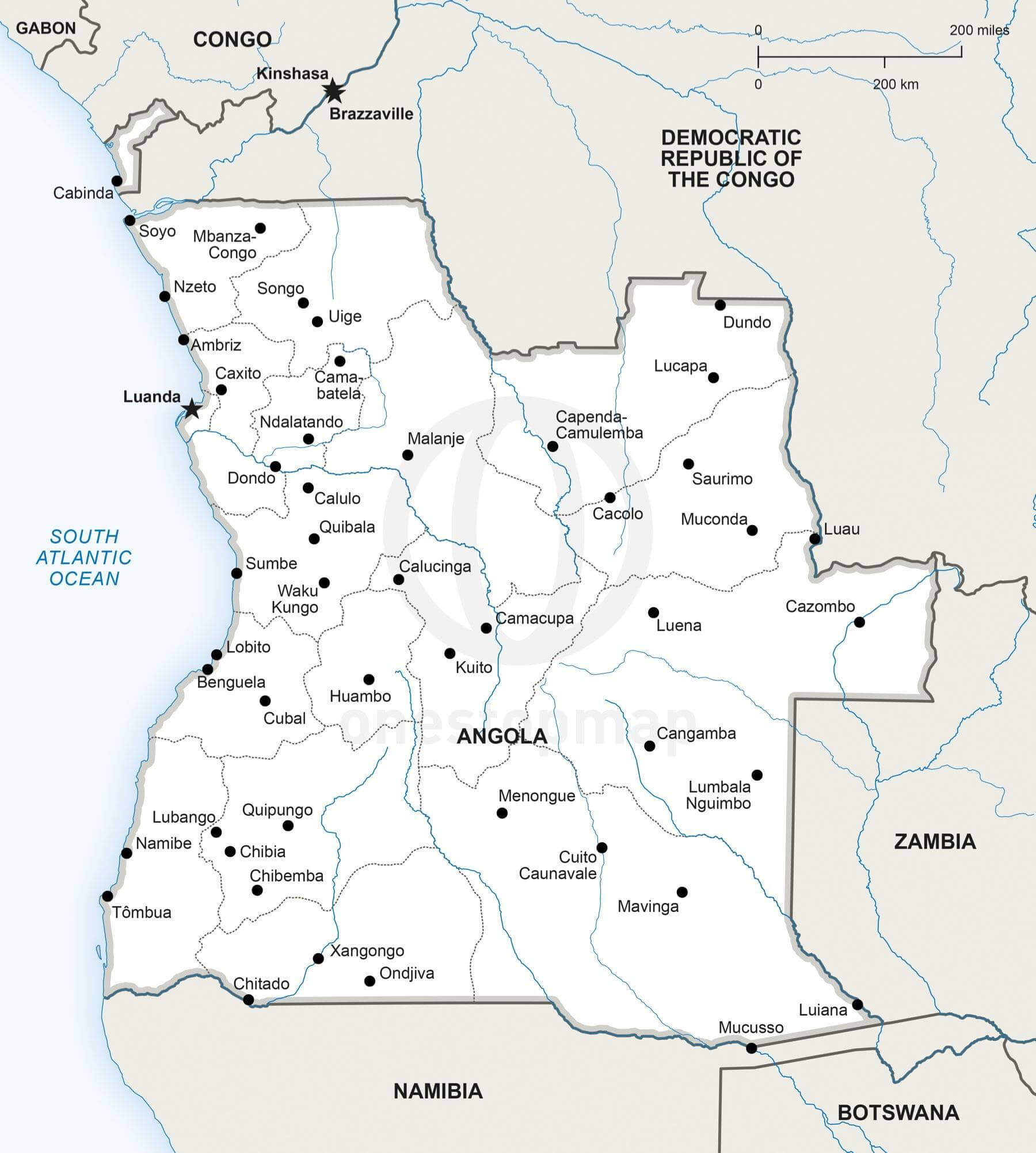 61 Map Angola Political 