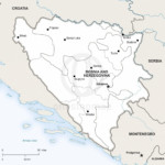 Map of Bosnia and Herzegovina political