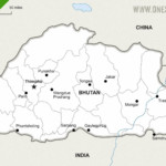 Map of Bhutan political